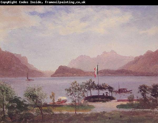 Albert Bierstadt Italian Lake Scene